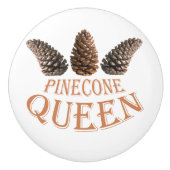 Pine-conenkoningkoningin Keramische Knop (Voorkant)