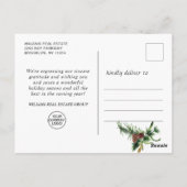 Pine Cones Branch-kerstcadeau voor zakelijke kerst Briefkaart (Achterkant)