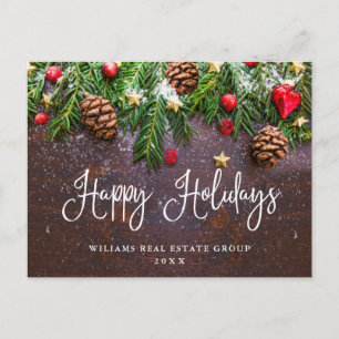 Pine Cones Branch-kerstgroet Briefkaart