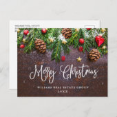 Pine Cones Branch-kerstgroet Briefkaart (Voorkant / Achterkant)
