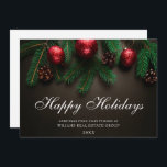 Pine Cones Branch Kerstmis Corporate Greeting Feestdagenkaart<br><div class="desc">Pine Cones Branch Kerstmis Corporate Greeting Holiday Card.</div>