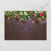 Pine Cones Branch Rustic Holiday RSVP-kaart RSVP Kaartje (Achterkant)