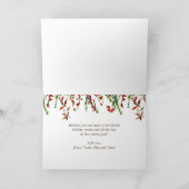 Pine Cones Branch Rustic Kerstfeestdag Kaart (Binnen)