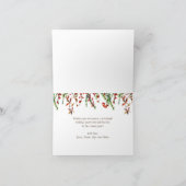 Pine Cones Branch Rustic Kerstfeestdag Kaart (Binnen)
