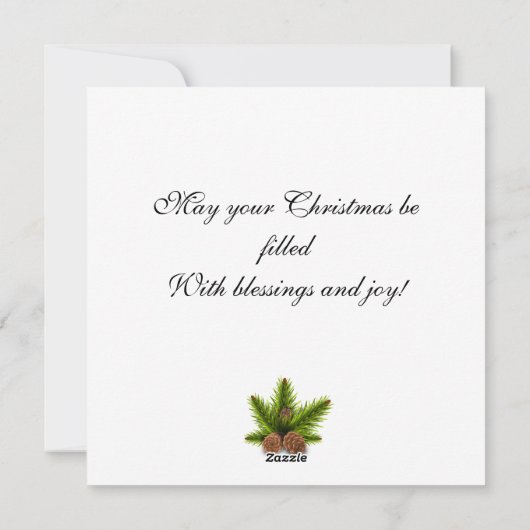 Pine Cones & Branches kerstkaart (Achterkant)