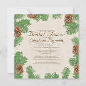 Pine Cones Bridal Shower Invitations Kaart (Voorkant)