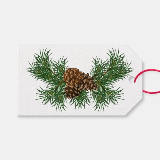 Pine Cones Cadeaulabel (Voorkant (Horizontaal))
