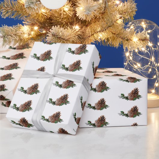 Pine Cones Christmas  Cadeaupapier (Feestdagen)