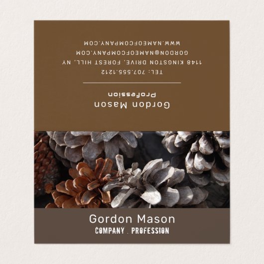 Pine Cones, dubbele Loyalty overhandigen Visitekaartje (Buitenkant ongevouwen)