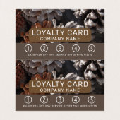 Pine Cones, dubbele Loyalty overhandigen Visitekaartje (Binnenkant ongevouwen)