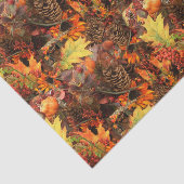 Pine Cones en Autumn Leaves Tissuepapier (Detail)