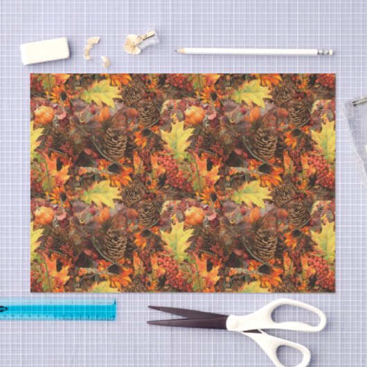 Pine Cones en Autumn Leaves Tissuepapier (Craft)