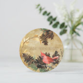 Pine Cones en Birds International Holiday Card Feestdagenkaart (Staand voorkant)