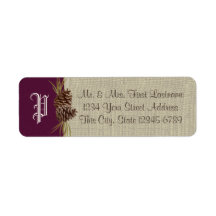 Pine Cones en Burlap Dark Plum