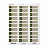 Pine Cones en Burlap Woodland Green Etiket (Full Sheet)