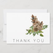 Pine Cones en Foliage Funeral Bedankt (Voorkant)