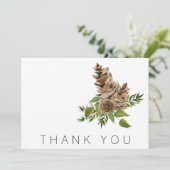 Pine Cones en Foliage Funeral Bedankt (Staand voorkant)