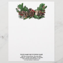 Pine Cones en Holly Berries Business Kerstmis