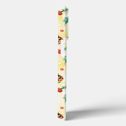 Pine Cones en Holly Kerstpattern Case-Mate iPhone Case (Achterkant / Rechts)