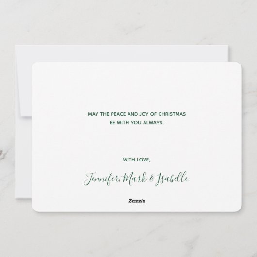 Pine Cones en Holly Kerstpattern Feestdagenkaart (Achterkant)