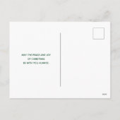 Pine Cones en Holly Kerstpattern Feestdagenkaart (Achterkant)