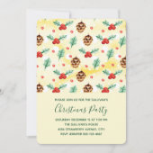 Pine Cones en Holly Kerstpattern Kaart (Voorkant)