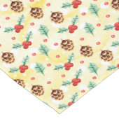 Pine Cones en Holly Kerstpattern Korte Tafelloper (Hoek)