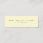 Pine Cones en Holly Kerstpattern Mini Visitekaartje (Achterkant)