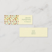 Pine Cones en Holly Kerstpattern Mini Visitekaartje (Voorkant / Achterkant)