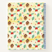 Pine Cones en Holly Kerstpattern Notitieboek (Achterkant)
