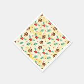 Pine Cones en Holly Kerstpattern Servet (Hoek)