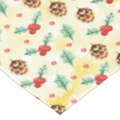 Pine Cones en Holly Kerstpattern Tafelkleed (Gekanteld)