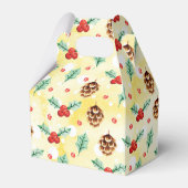 Pine Cones en Holly Pattern Kerstmis Bedankdoosjes (Achterkant)