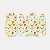 Pine Cones en Holly Pattern Kerstmis Bedankdoosjes (Uitgevouwen)