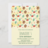 Pine Cones en Holly Winter Pattern Birthday Kaart (Voorkant)