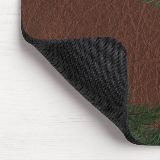 Pine Cones en leder Mousepad Muismat (Hoek)