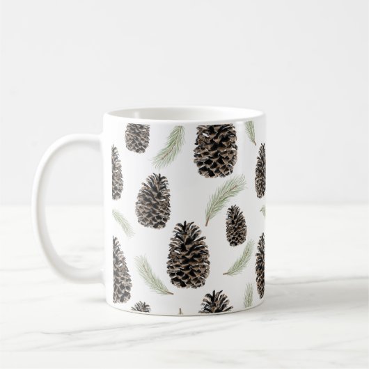 Pine Cones en Needles Coffee Mok (Links)