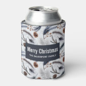 Pine Cones en Pine Needles Kerstpatroon Blikjeskoeler (Blikje Voorkant)