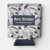 Pine Cones en Pine Needles Kerstpatroon Blikjeskoeler (Voorkant)