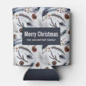 Pine Cones en Pine Needles Kerstpatroon Blikjeskoeler (Achterkant)