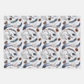 Pine Cones en Pine Needles Kerstpatroon Inpakpapier Vel (Voorkant 2)