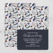 Pine Cones en Pine Needles Kerstpatroon Kaart (Voorkant / Achterkant)