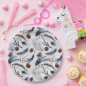 Pine Cones en Pine Needles Kerstpatroon Papieren Bordje (Feest)