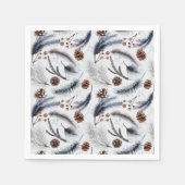 Pine Cones en Pine Needles Kerstpatroon Servet (Voorkant)