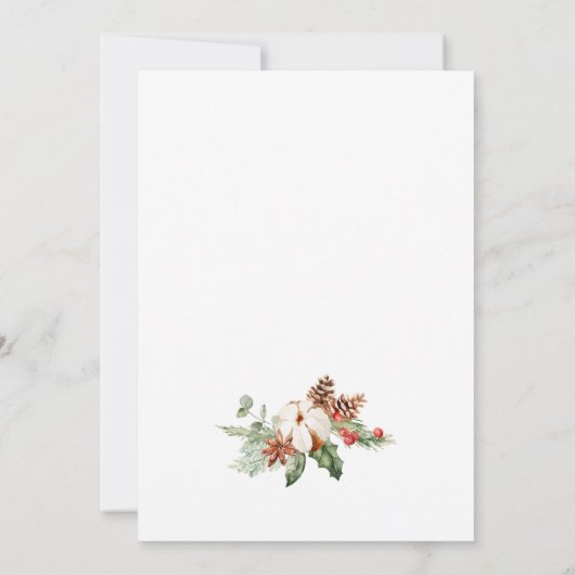 Pine Cones Fir Wreath Holiday Kerstfeest Kaart (Achterkant)