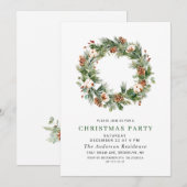 Pine Cones Fir Wreath Holiday Kerstfeest Kaart (Voorkant / Achterkant)