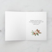 Pine Cones Fir Wreath Merry kerstbegroeting Hol Feestdagen Kaart (Binnen)