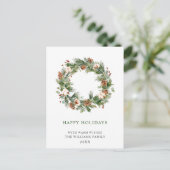 Pine Cones Fir Wreath Merry Kerstfeestdag Briefkaart (Staand voorkant)