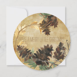 Pine Cones getextureerd rond Kerstmis vakantie Kaa Feestdagenkaart