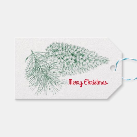 Pine Cones Gift Label Cadeaulabel (Voorkant (Horizontaal))